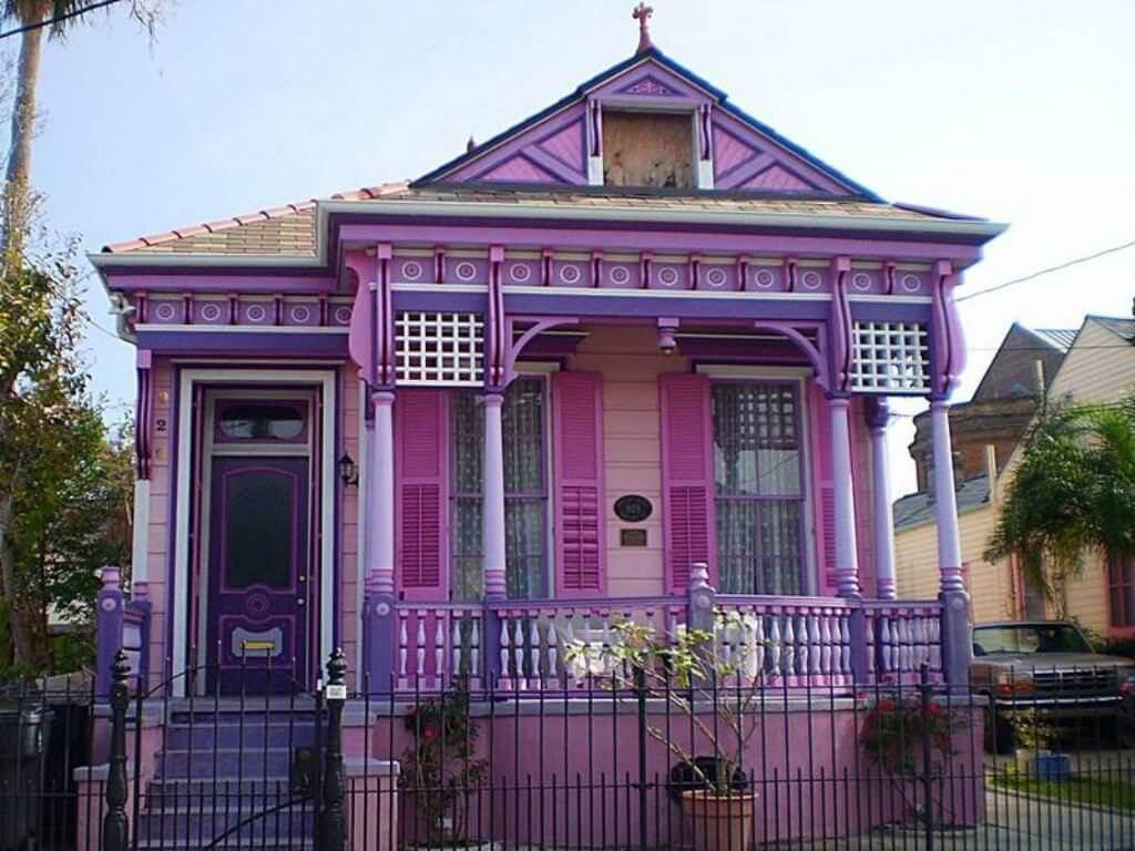 sơn nhà màu trắng tím
